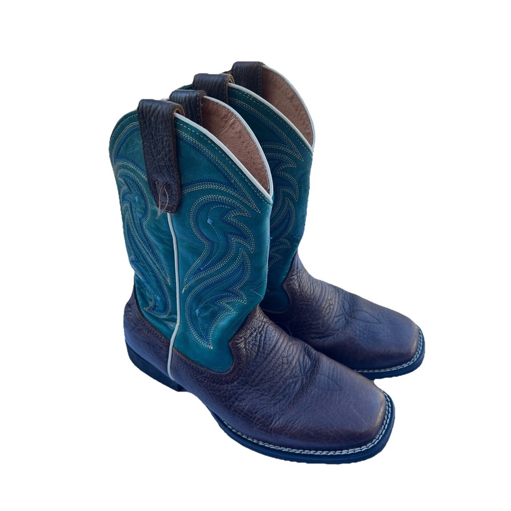 Rank 45 Cowboy Boots Women's 5D Leather Square Toe Western Rodeo Line Dance